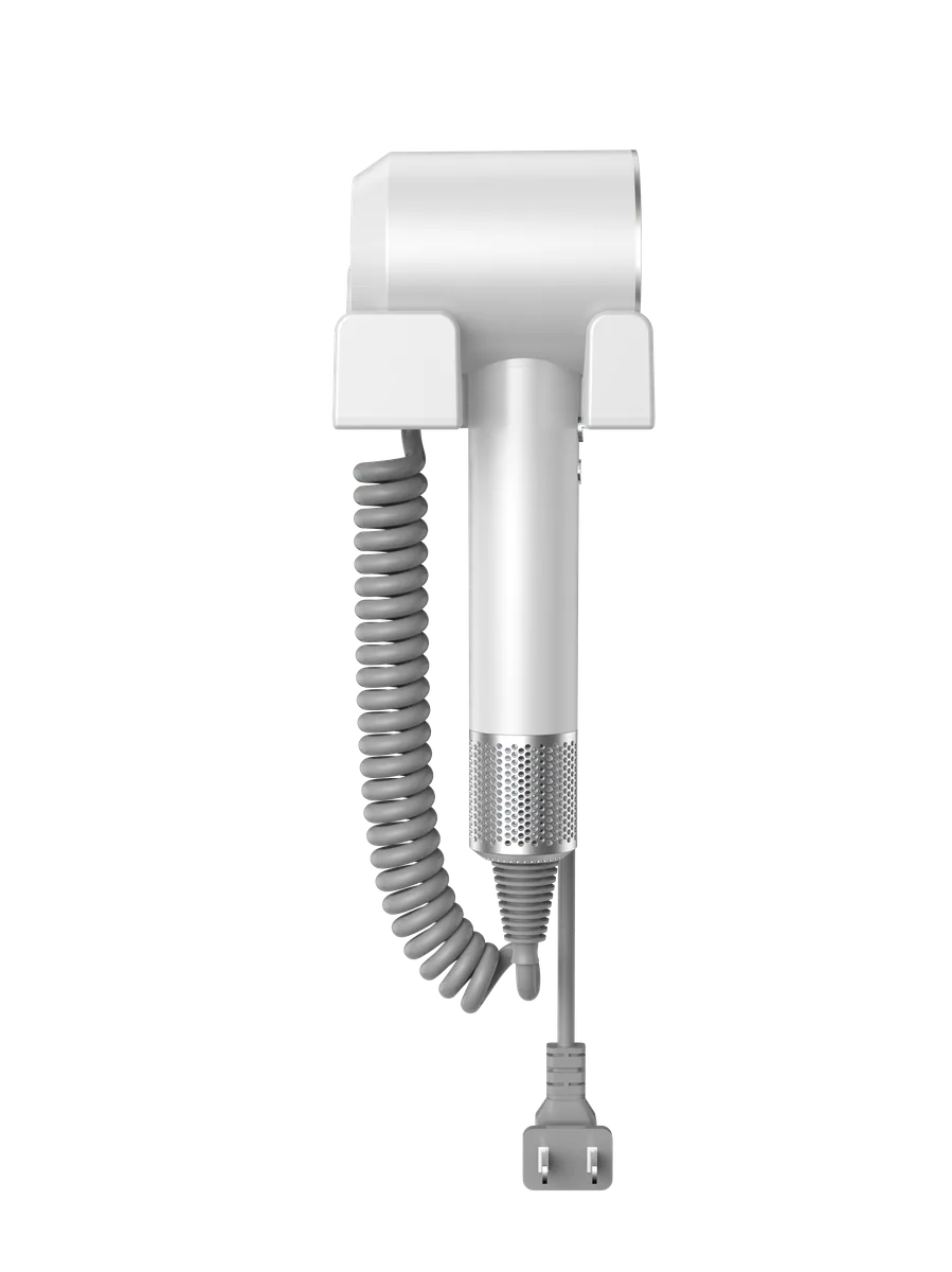 High-speed hotel hair dryer installed in an anti-theft wall holder