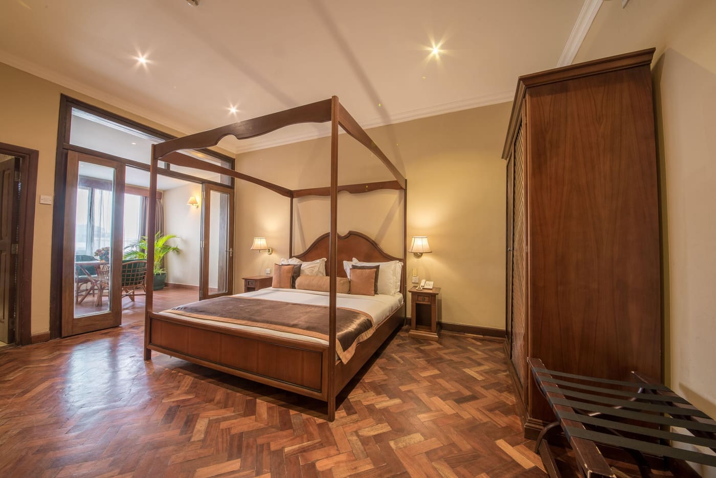Guest room at a hotel in Kampala, Uganda